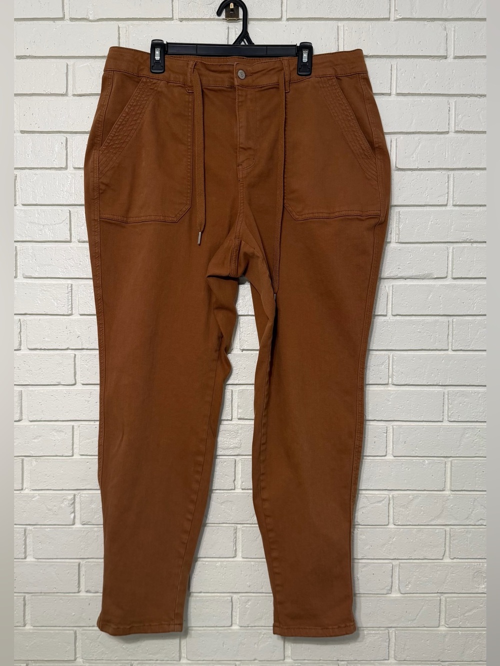 Judy Blue Garment Dyed Utility Pants Camel Brown Size 18W Stretch